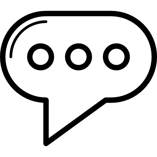 Three dots in speech bubble 
